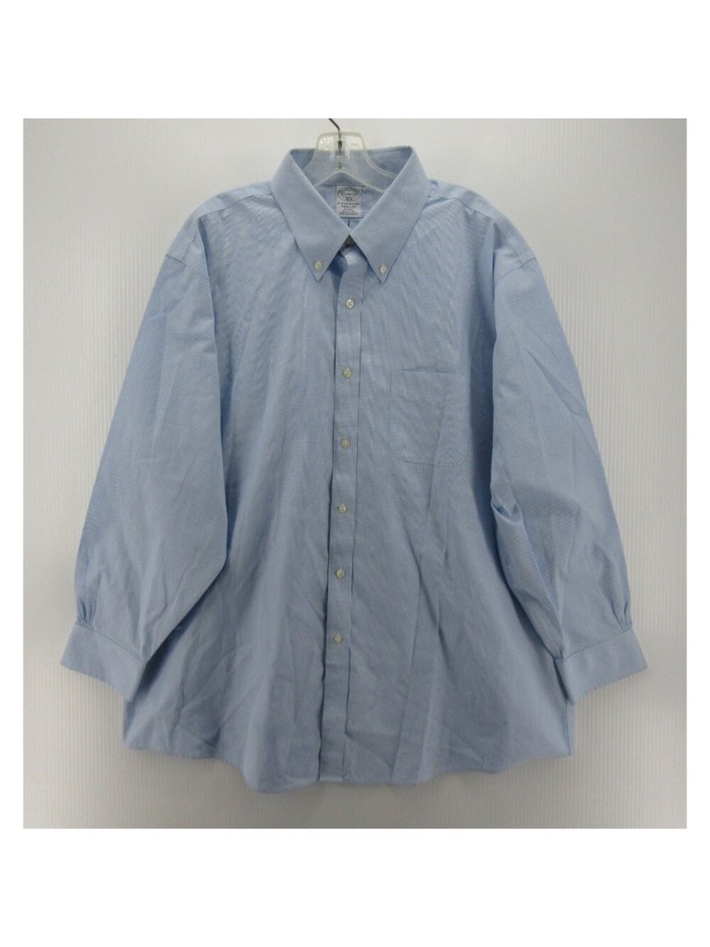 Brooks Brothers Shirt 17.5 Button Down OCBD Oxford Houndstooth Non Iron